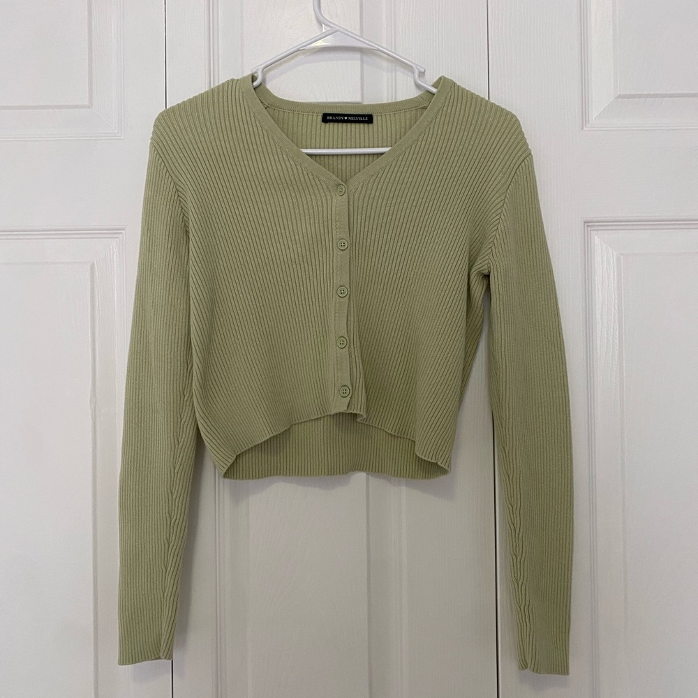 Brandy Melville Sweater, Cardigan, Light Green